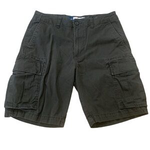 💜 Men’s Old Navy Built-In Flex Lived-In Straight Cargo Shorts- Size 33 Dark Gray